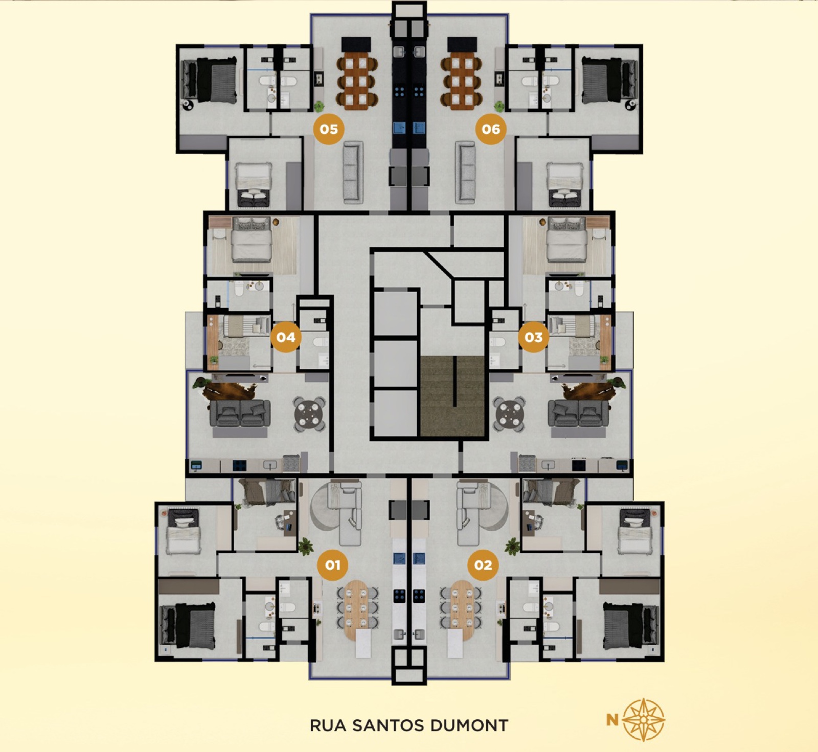 Pavimento tipo Aurum Residence